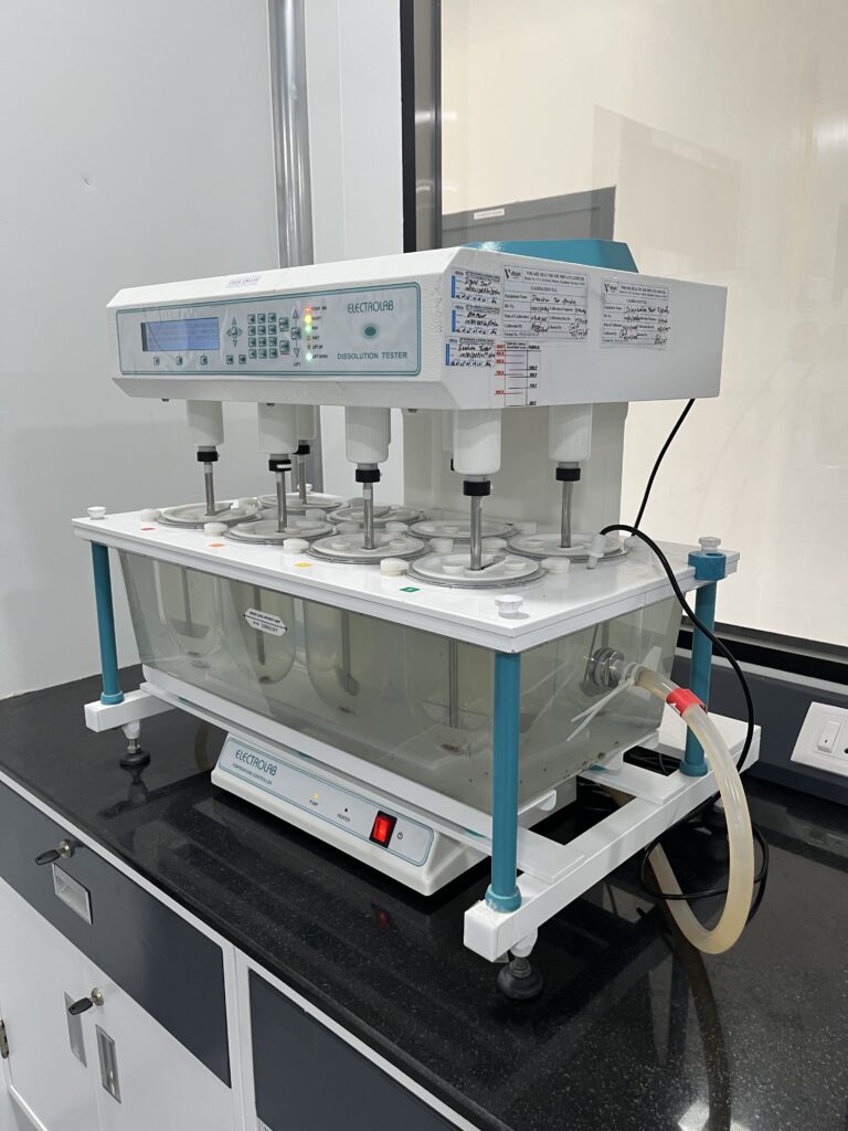 Dissolution testing apparatus in the analytical laboratory