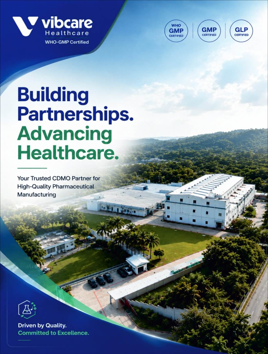 Vibcare Healthcare company brochure, cover