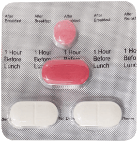 Blister PVC pack of 4's tablet, made at the Vibcare Healthcare plant in Panchkula