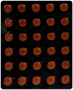 Blister PVC pack of 30's tablet, made at the Vibcare Healthcare plant in Panchkula