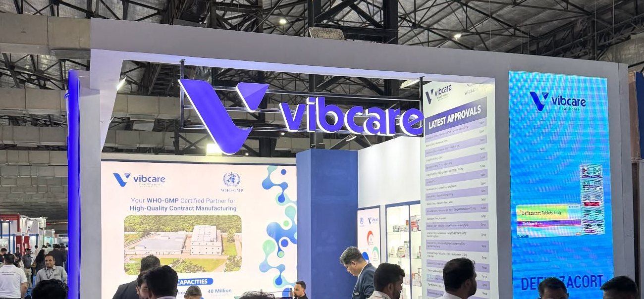 The Vibcare Healthcare stall at Nesco, PharmmaEx Mumbai 2025