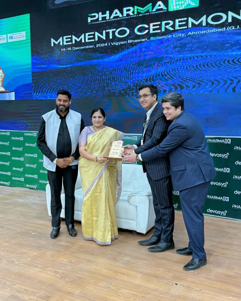Memento presented on stage at PharmmaEx Ahmedabad 2024
