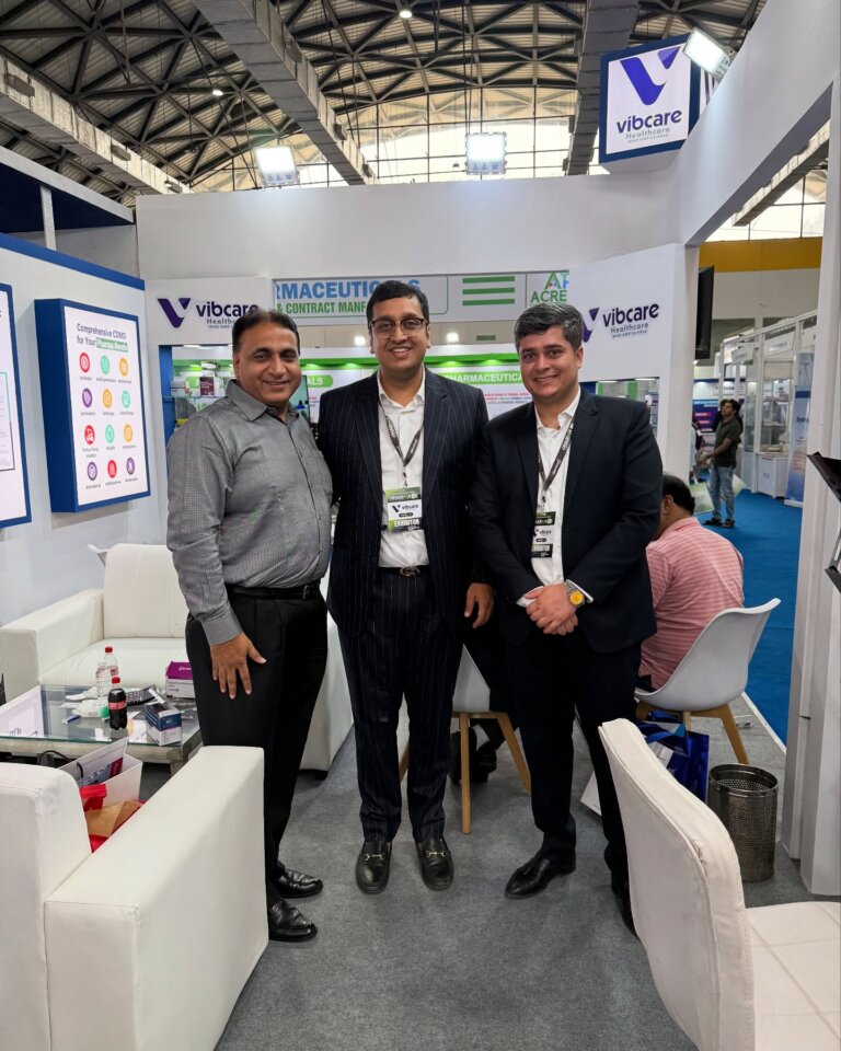 Vibcare Healthcare team at PharmmaEx Hyderabad 2025
