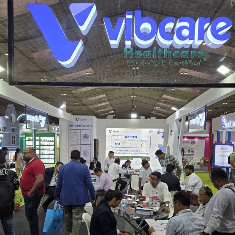The Vibcare Healthcare stall at PharmmaEx Kolkata 2026