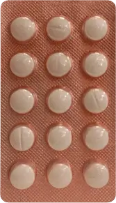 Blister PVC pack of 15 tablets