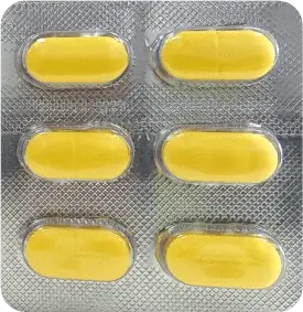 Blister PVC pack of 6 tablets