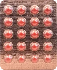 Blister PVC pack of 20 tablets