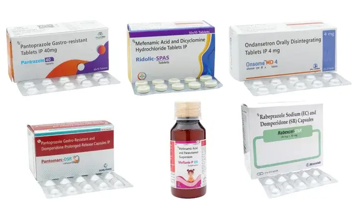 Gastro range packs manufactured at Vibcare Healthcare